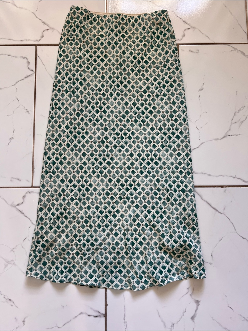 Abercrombie Crinkle Nylon Maxi Skirt Green Size Small NWOT
